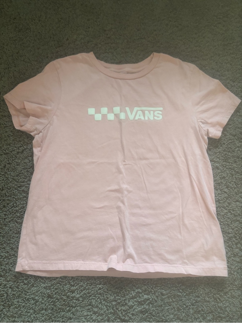 Vans Light Pink Checker Logo Kids Tee